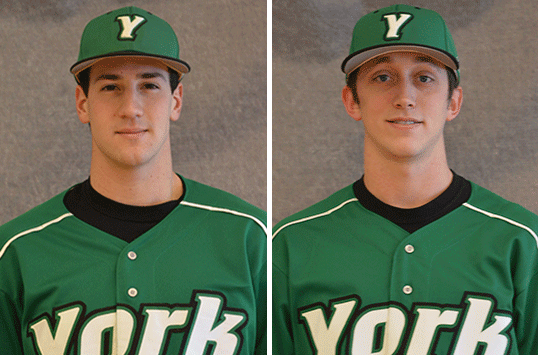 York Seniors Andrew Hershey and Colin Porter Named CoSIDA Academic All-Americans