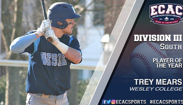 Wesley's Mears Named ECAC South Player of the Year;