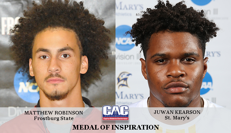 Frostburg State's Matthew Robinson and St. Mary's Juwan Kearson Receive CAC Medal of Inspiration Award