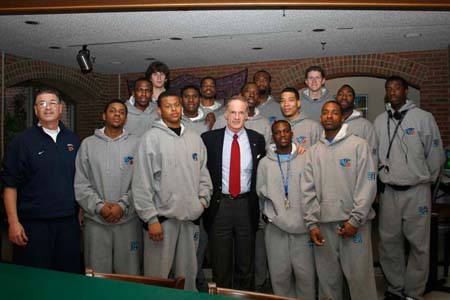 Wesley Men's Basketball Team Meets Senator