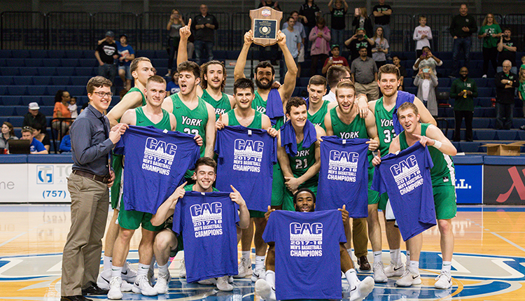 York Tops Christopher Newport 82-73, Claims Third CAC Men's Basketball Title