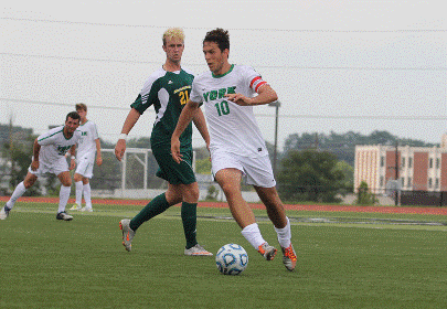 Martinez Leads York Men's Soccer To 1-0 First-Round Playoff Win Over St. Mary's