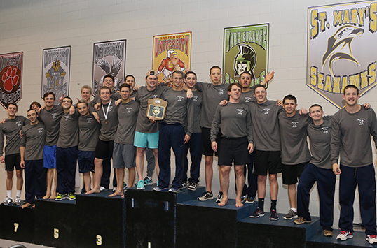 Mary Washington Men's Swimming Secures 16th Consecutive CAC Title; York's Kyle Walthall Named Swimmer of the Year