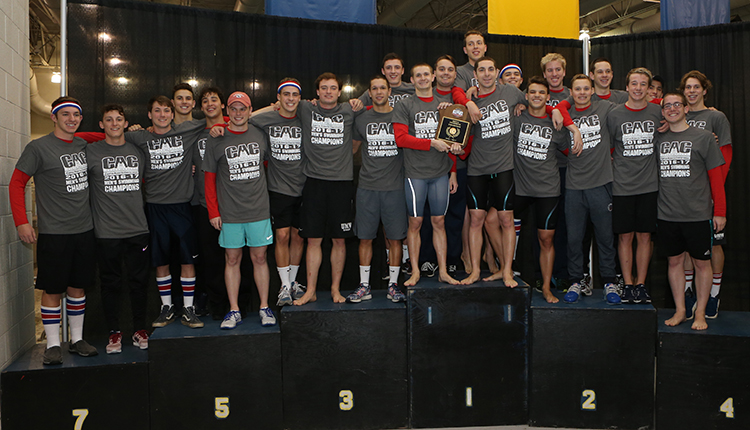 Mary Washington Men's Swimming Wins 17th Straight CAC Championship; Frostburg State's Christian March Named Swimmer of the Year