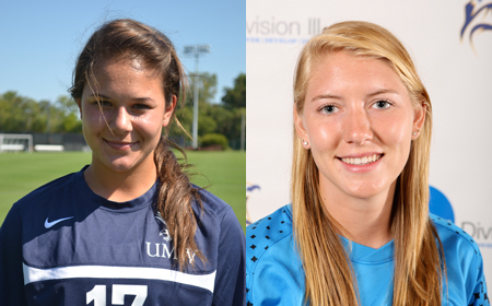 Sophomores Tina Rader And Kelsey Wirtz Selected For CAC Weekly Women's Soccer Awards