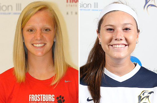 Frostburg State Senior Stephanie Fazenbaker and St. Mary's Junior Maria Bertoni Selected as CAC Women's Soccer Players of the Week