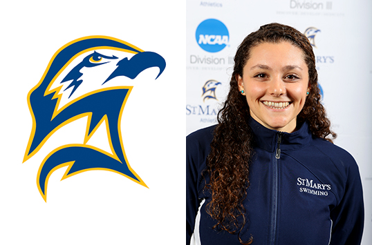 St. Mary's Senior Cara Machlin Selected as CAC Women's Swimming Athlete of the Week