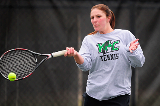 York Edges St. Mary's 5-4 in CAC Women's Tennis First Round