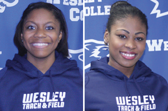 Wesley Freshmen Kiona Mency and Kadijah Doughty Nab CAC Women's Track & Field Weekly Honors