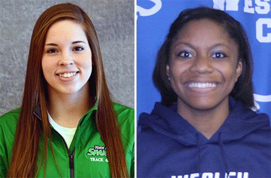 Wesley Freshman Kiona Mency and York Sophomore Bethany Miller Grab CAC Women's Track & Field Weekly Honors