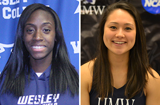 Wesley Sophomore Elizsha Streeter and Mary Washington Senior Claire Harrington Honored as CAC Women's Track & Field Athletes of the Week