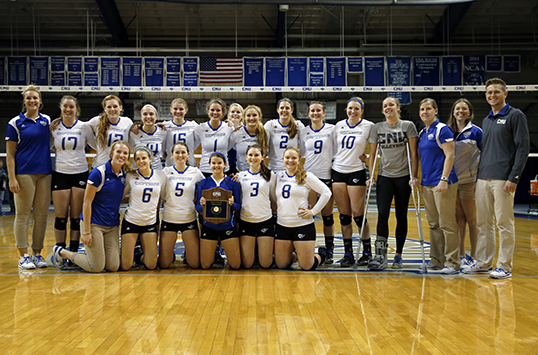 Christopher Newport Sweeps Salisbury for Third Straight CAC Volleyball Title