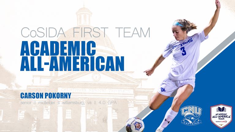 Christopher Newport's Pokorny Repeats as First Team CoSIDA Academic All-American