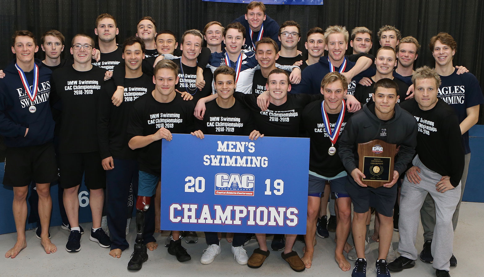 Mary Washington Men's Swimming Unanimously Selected to Claim 20th Straight CAC Crown
