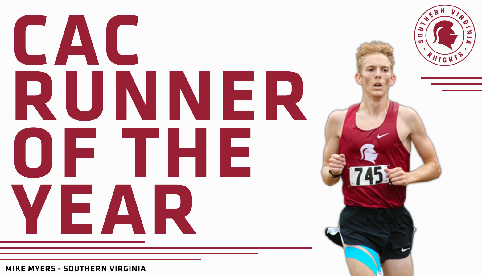 Southern Virginia's Mike Myers Selected Runner & Scholar-Athlete of the Year to Lead CAC Postseason Awards