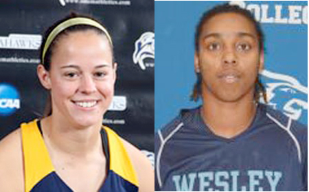 Seniors Jamie Roberts (St. Mary's) And Angie Owens (Wesley) Share Women's Basketball Weekly Award