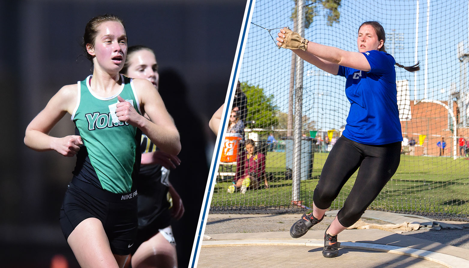 York's Abby Sykes & CNU's Sarah Johnson Selected CAC Women's Track & Field Athletes of the Week