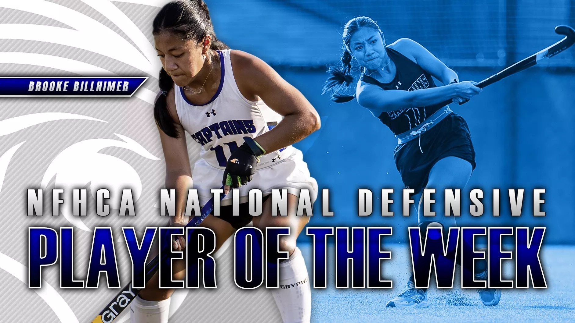 CNU's Brooke Billhimer Honored as NFHCA National Defensive Player of the Week