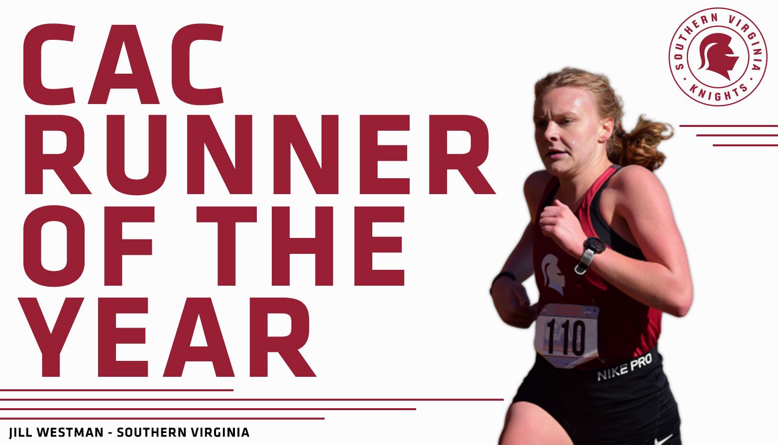 Southern Virginia's Jill Westman Voted CAC Runner of the Year to Highlight CAC Women's Cross Country Major Awards