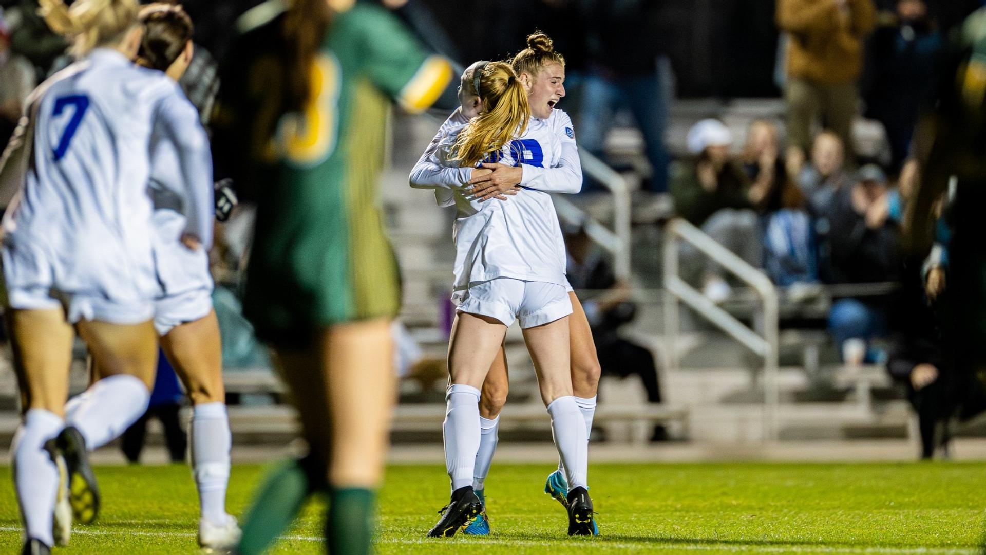 Top-Ranked Christopher Newport Women's Soccer Survives Second Round Scare by Green Terror; Captains Win, 3-2, Over McDaniel